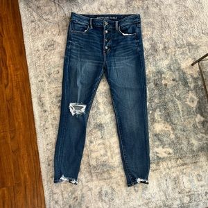 American Eagle Button High Waisted Jeans